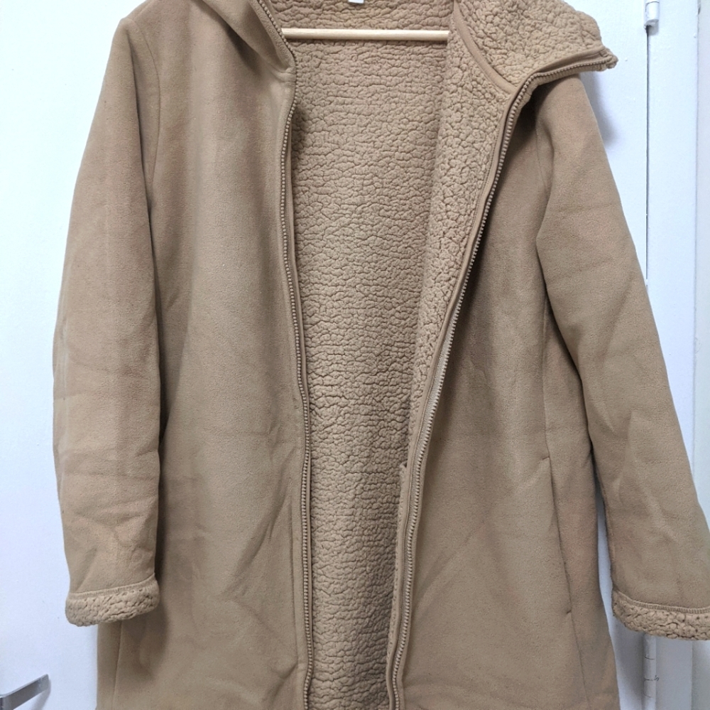 Uniqlo long teddy hoodie, size XXL